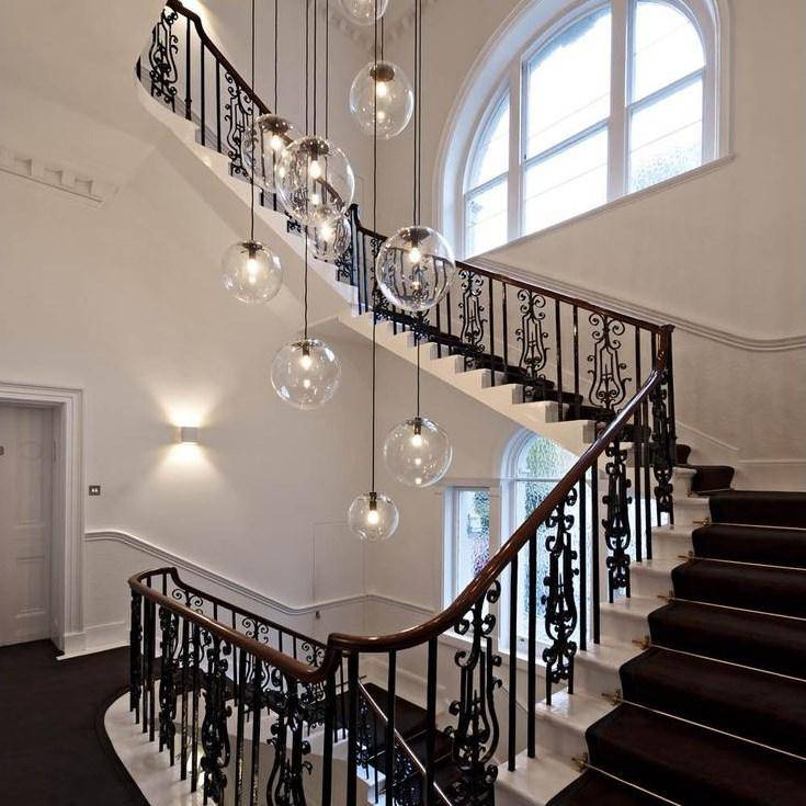 SUSPENSION DESIGN BOULE EN VERRE À LED ROSE GOLD OU NOIR