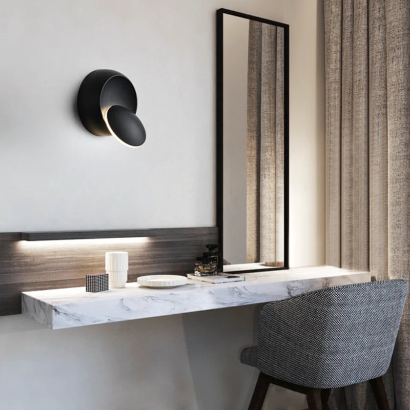 APPLIQUE MURALE RONDE DESIGN AJUSTABLE DEGREE
