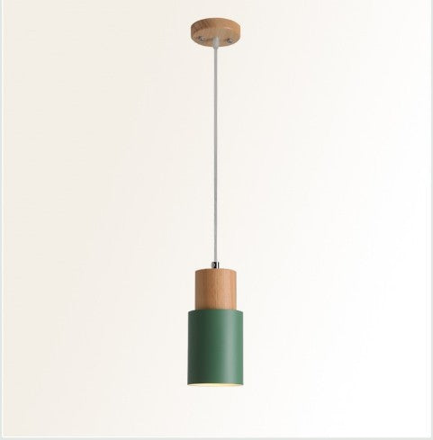 SUSPENSION CYLINDRIQUE EN BOIS ET MÉTAL DE COULEUR WOOD