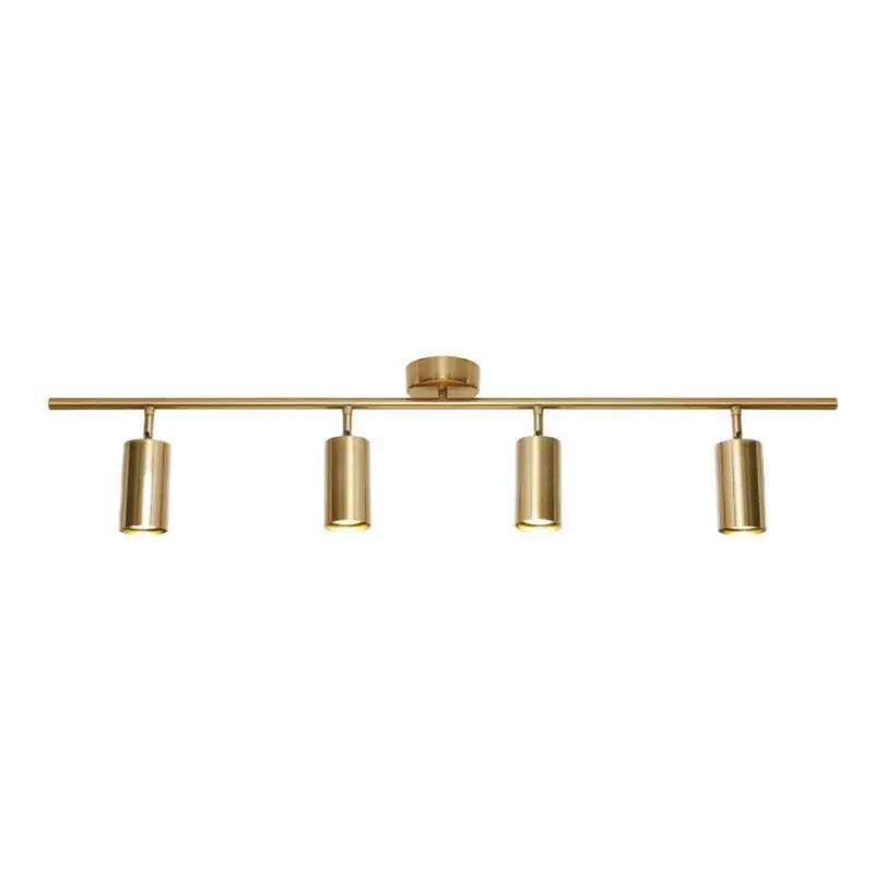 BARRE SPOTS LED EN ALUMINIUM NOIR ET DORÉ GOLDEN