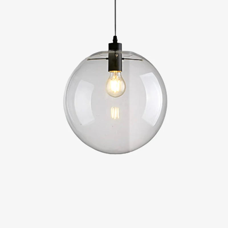 SUSPENSION DESIGN BOULE EN VERRE À LED ROSE GOLD OU NOIR