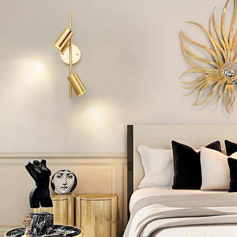 BARRE SPOTS LED EN ALUMINIUM NOIR ET DORÉ GOLDEN