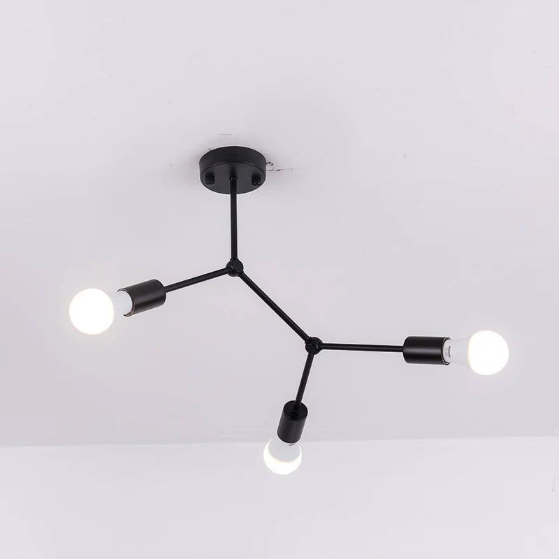 PLAFONNIER BRANCHE DE SPOTS STYLE RETRO PERSONALITY
