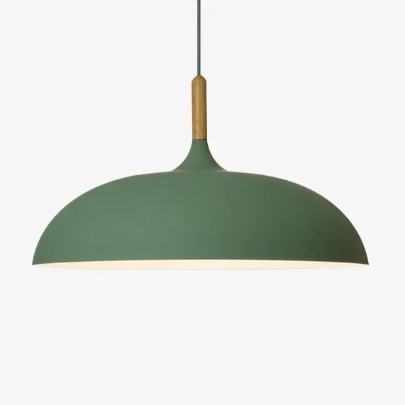 SUSPENSION EN ALUMINIUM DE COULEUR ET TIGE EN BOIS WOOD